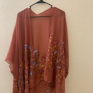 Floral draped cover-up, light-weight, never worn, brand new